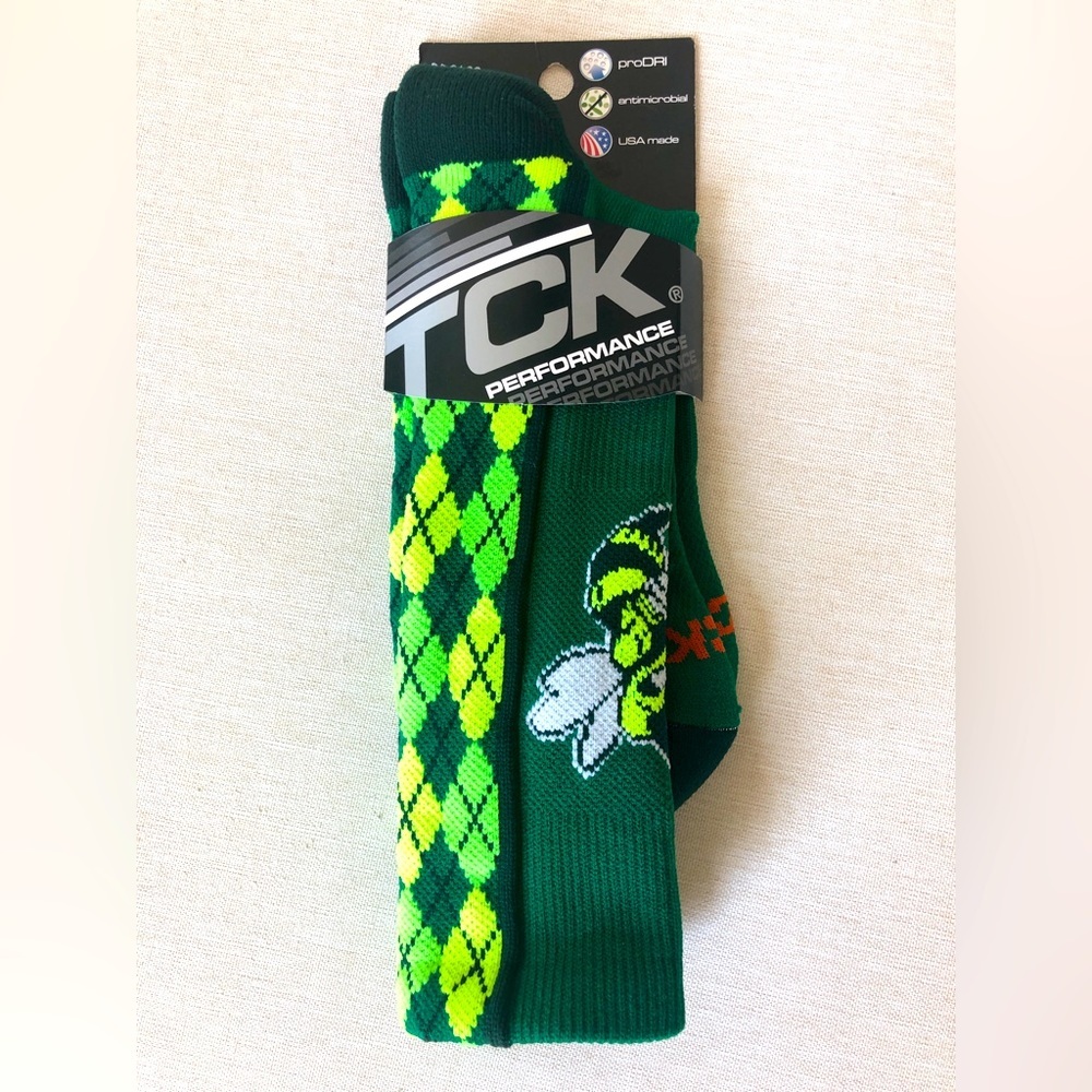 TCK Performance ProDRI Antimicrobial NWT Mens Athletic Socks - Size L